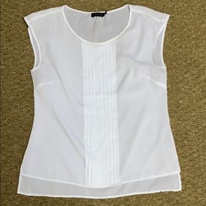 Sheer white dress top